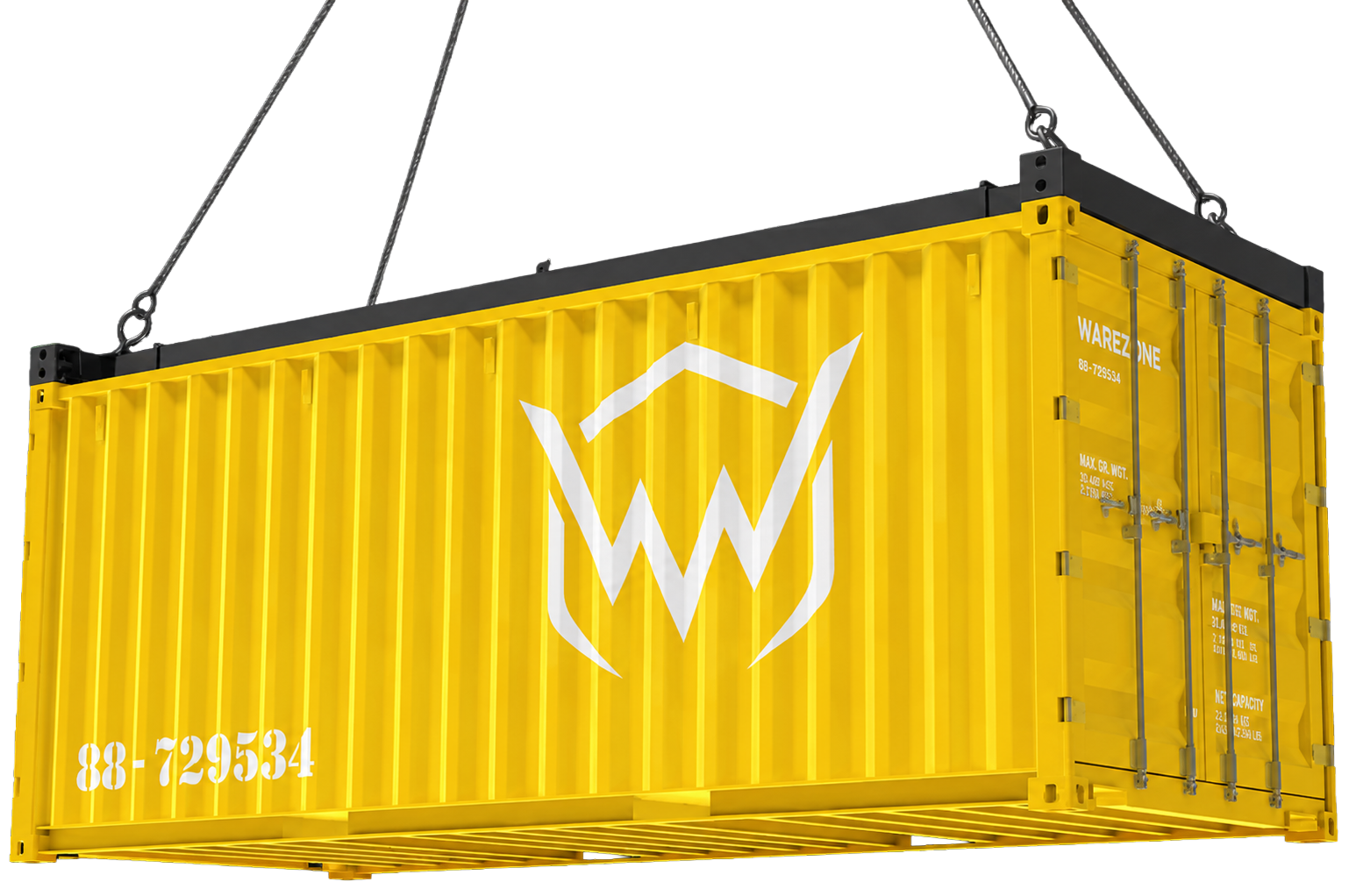 Warezone branded shipping container